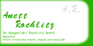 anett rochlitz business card